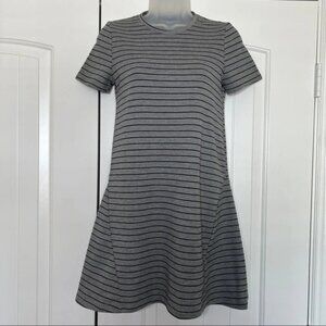 Zara Trafaluc Striped Short Sleeve Dress, S